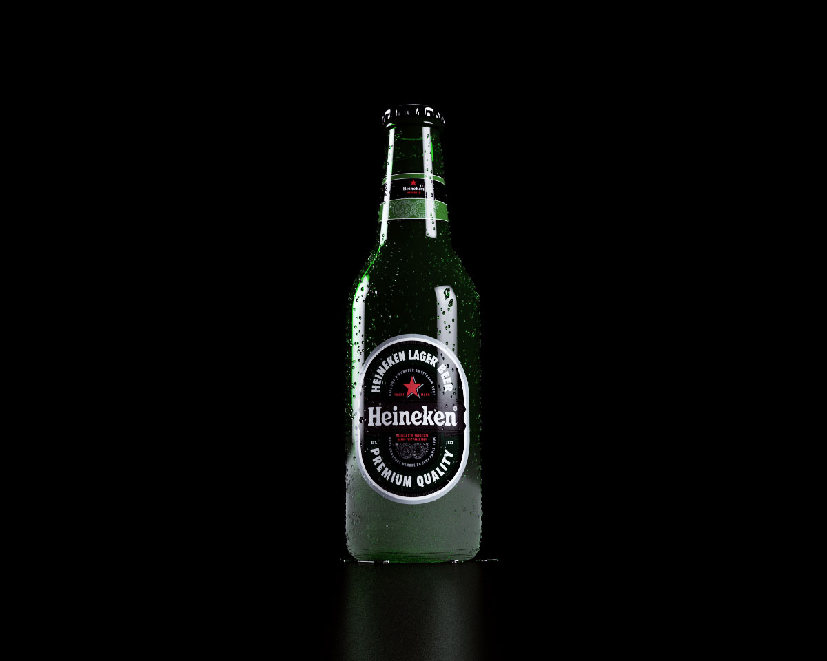 3d render of Heineken Black